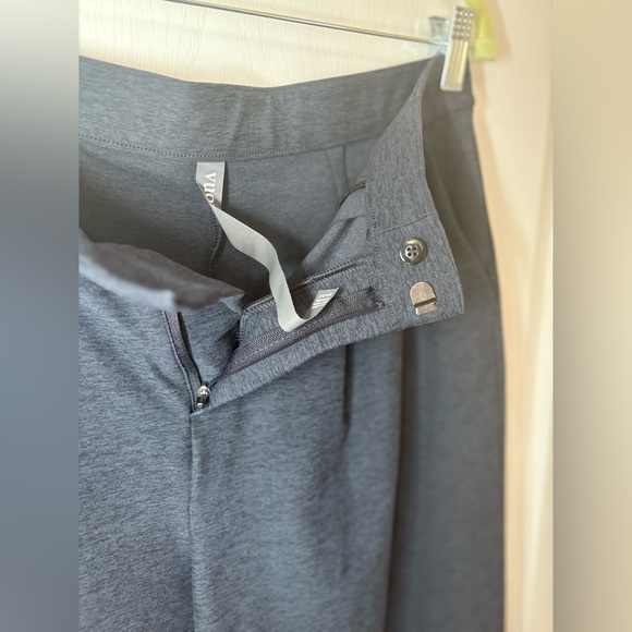 VUORI•Elevation Trouser High Rise Wide Leg Pleated•Midnight Heather•LIKE NEW•L - Picture 10 of 16